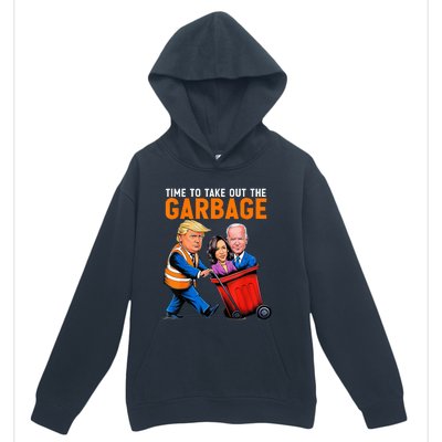 Garbage For Trump 2024 Time To Take Out Garbage Biden Urban Pullover Hoodie