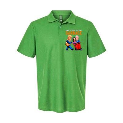 Garbage For Trump 2024 Funny Time To Take Out Garbage Biden Softstyle Adult Sport Polo