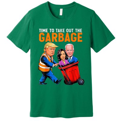 Garbage For Trump 2024 Funny Time To Take Out Garbage Biden Premium T-Shirt