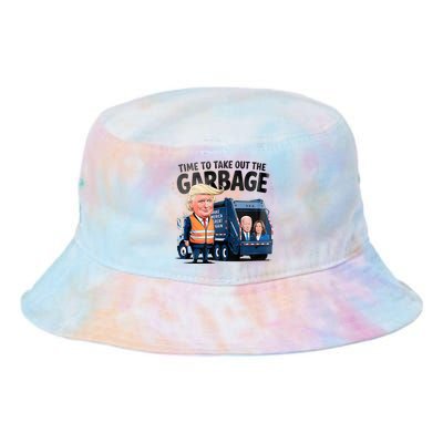 Garbage For Trump 2024 Time To Take Out Garbage Biden Tie Dye Newport Bucket Hat