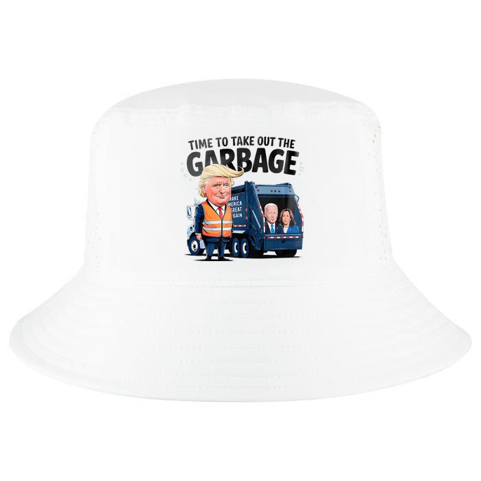 Garbage For Trump 2024 Time To Take Out Garbage Biden Cool Comfort Performance Bucket Hat