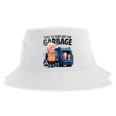 Garbage For Trump 2024 Time To Take Out Garbage Biden Sustainable Bucket Hat