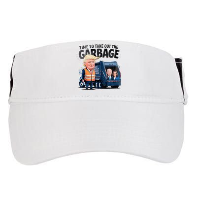 Garbage For Trump 2024 Time To Take Out Garbage Biden Adult Drive Performance Visor