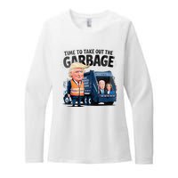 Garbage For Trump 2024 Time To Take Out Garbage Biden Womens CVC Long Sleeve Shirt