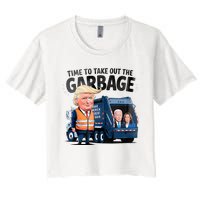 Garbage For Trump 2024 Time To Take Out Garbage Biden Women's Crop Top Tee