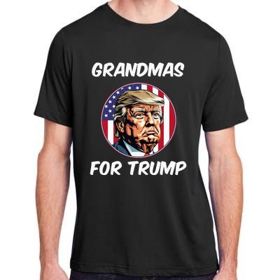 Grandmas For Trump American Flag Adult ChromaSoft Performance T-Shirt