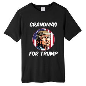 Grandmas For Trump American Flag Tall Fusion ChromaSoft Performance T-Shirt