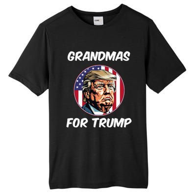 Grandmas For Trump American Flag Tall Fusion ChromaSoft Performance T-Shirt