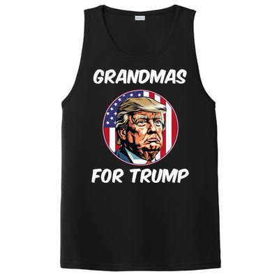 Grandmas For Trump American Flag PosiCharge Competitor Tank