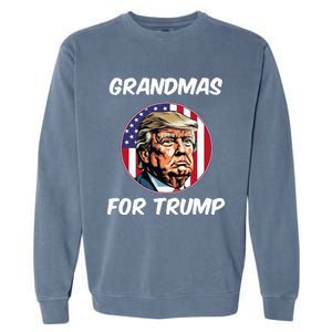 Grandmas For Trump American Flag Garment-Dyed Sweatshirt