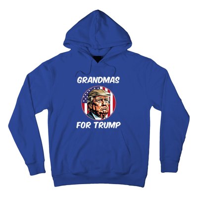 Grandmas For Trump American Flag Hoodie