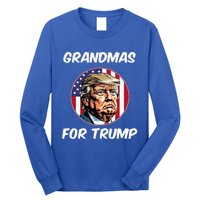 Grandmas For Trump American Flag Long Sleeve Shirt