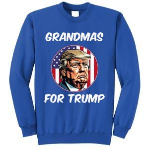 Grandmas For Trump American Flag Sweatshirt