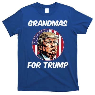 Grandmas For Trump American Flag T-Shirt