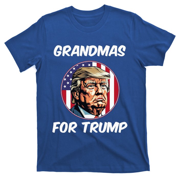 Grandmas For Trump American Flag T-Shirt