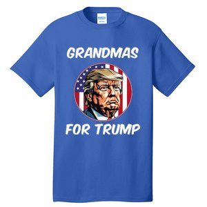 Grandmas For Trump American Flag Tall T-Shirt