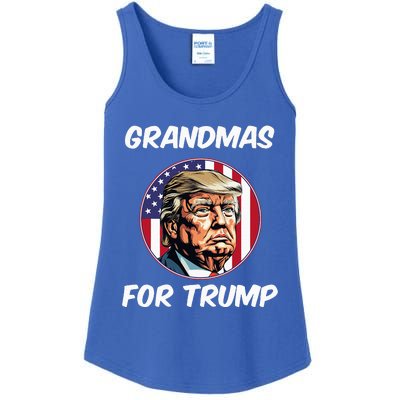 Grandmas For Trump American Flag Ladies Essential Tank