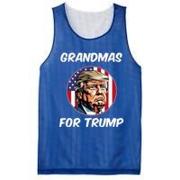 Grandmas For Trump American Flag Mesh Reversible Basketball Jersey Tank