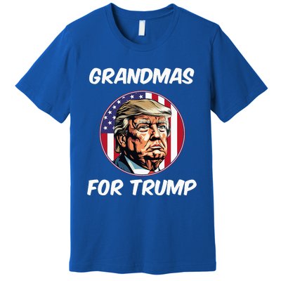 Grandmas For Trump American Flag Premium T-Shirt