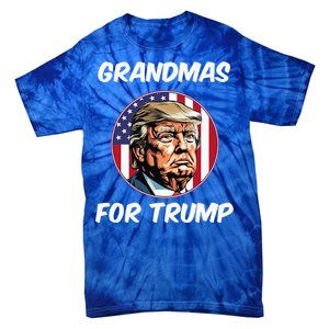 Grandmas For Trump American Flag Tie-Dye T-Shirt