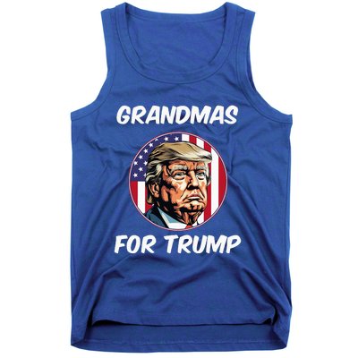 Grandmas For Trump American Flag Tank Top