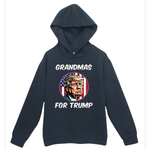 Grandmas For Trump American Flag Urban Pullover Hoodie