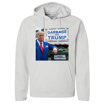 Garbage For Trump Performance Fleece Hoodie