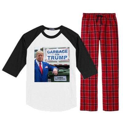 Garbage For Trump Raglan Sleeve Pajama Set