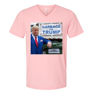 Garbage For Trump V-Neck T-Shirt