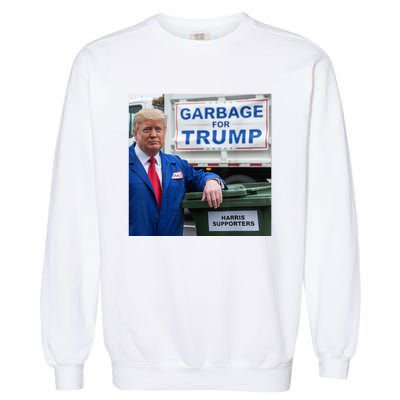 Garbage For Trump Garment-Dyed Sweatshirt