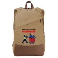 Garbage For Trump 2024 Time To Take Out The Garbage Cotton Canvas Backpack