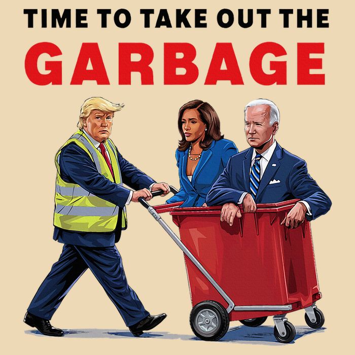 Garbage For Trump 2024 Time To Take Out The Garbage Drawstring Bag