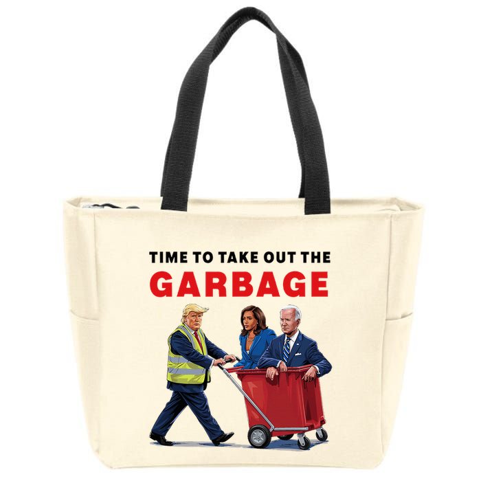 Garbage For Trump 2024 Time To Take Out The Garbage Zip Tote Bag