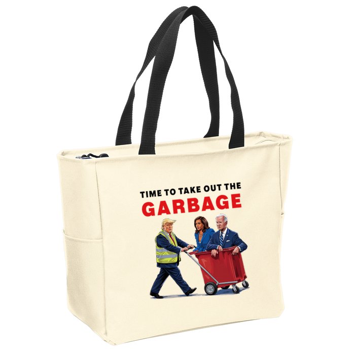 Garbage For Trump 2024 Time To Take Out The Garbage Zip Tote Bag