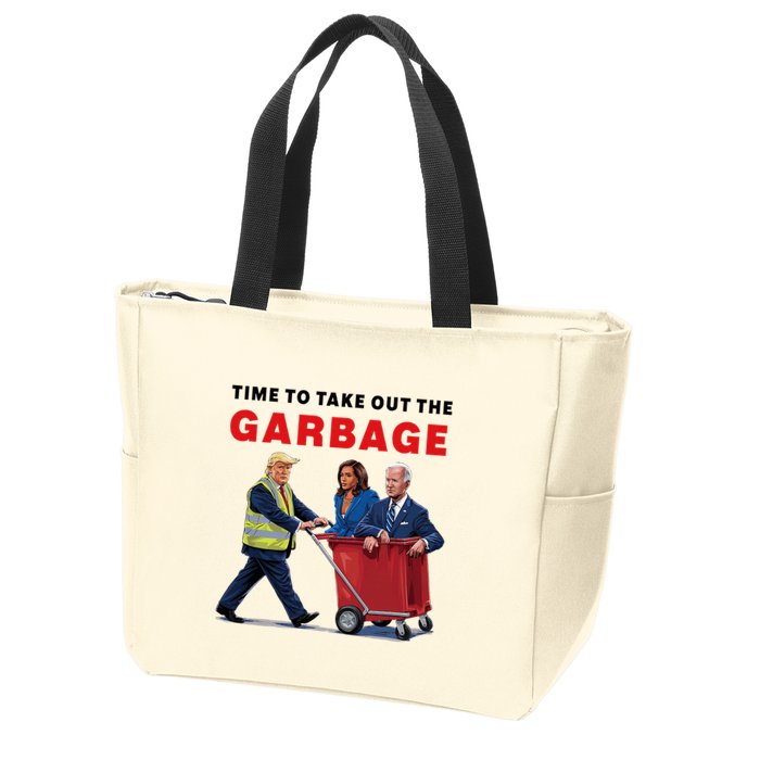 Garbage For Trump 2024 Time To Take Out The Garbage Zip Tote Bag