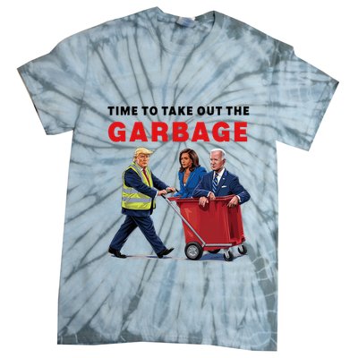 Garbage For Trump 2024 Time To Take Out The Garbage Tie-Dye T-Shirt