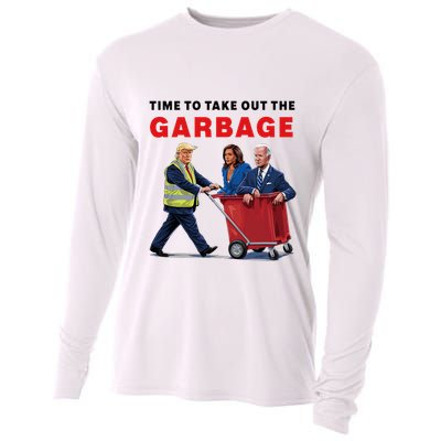 Garbage For Trump 2024 Time To Take Out The Garbage Cooling Performance Long Sleeve Crew