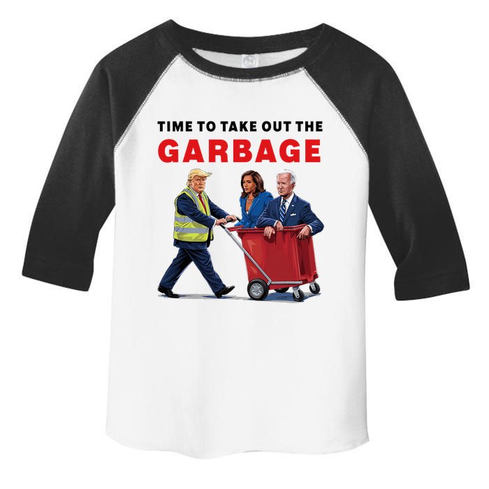 Garbage For Trump 2024 Time To Take Out The Garbage Toddler Fine Jersey T-Shirt