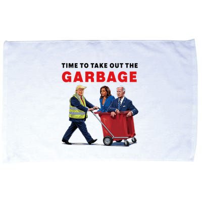 Garbage For Trump 2024 Time To Take Out The Garbage Microfiber Hand Towel