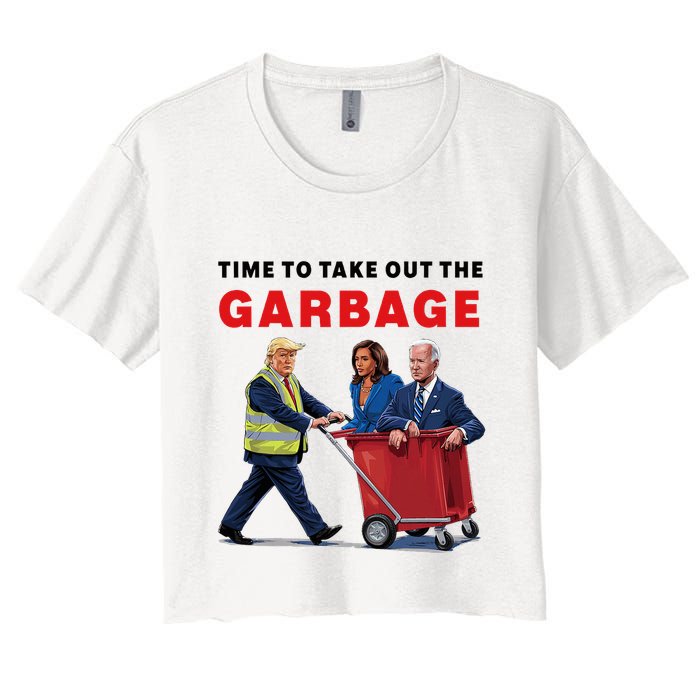 Garbage For Trump 2024 Time To Take Out The Garbage Crop Top