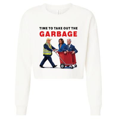 Garbage For Trump 2024 Time To Take Out The Garbage Cropped Pullover Crew