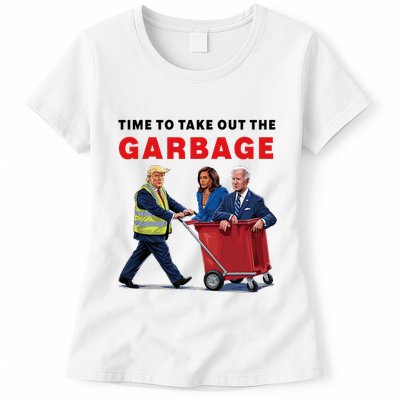 Garbage For Trump 2024 Time To Take Out The Garbage Womens T-Shirt