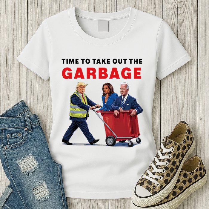 Garbage For Trump 2024 Time To Take Out The Garbage Womens T-Shirt