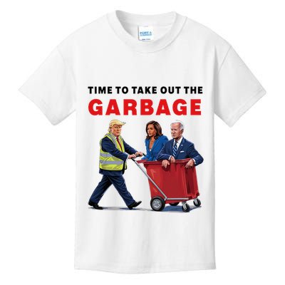 Garbage For Trump 2024 Time To Take Out The Garbage Kids T-Shirt