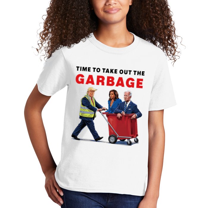 Garbage For Trump 2024 Time To Take Out The Garbage Kids T-Shirt