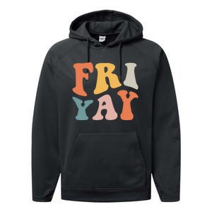 Groovy FriYay! Teachers Weekend Day Of The Week Teachers Performance Fleece Hoodie