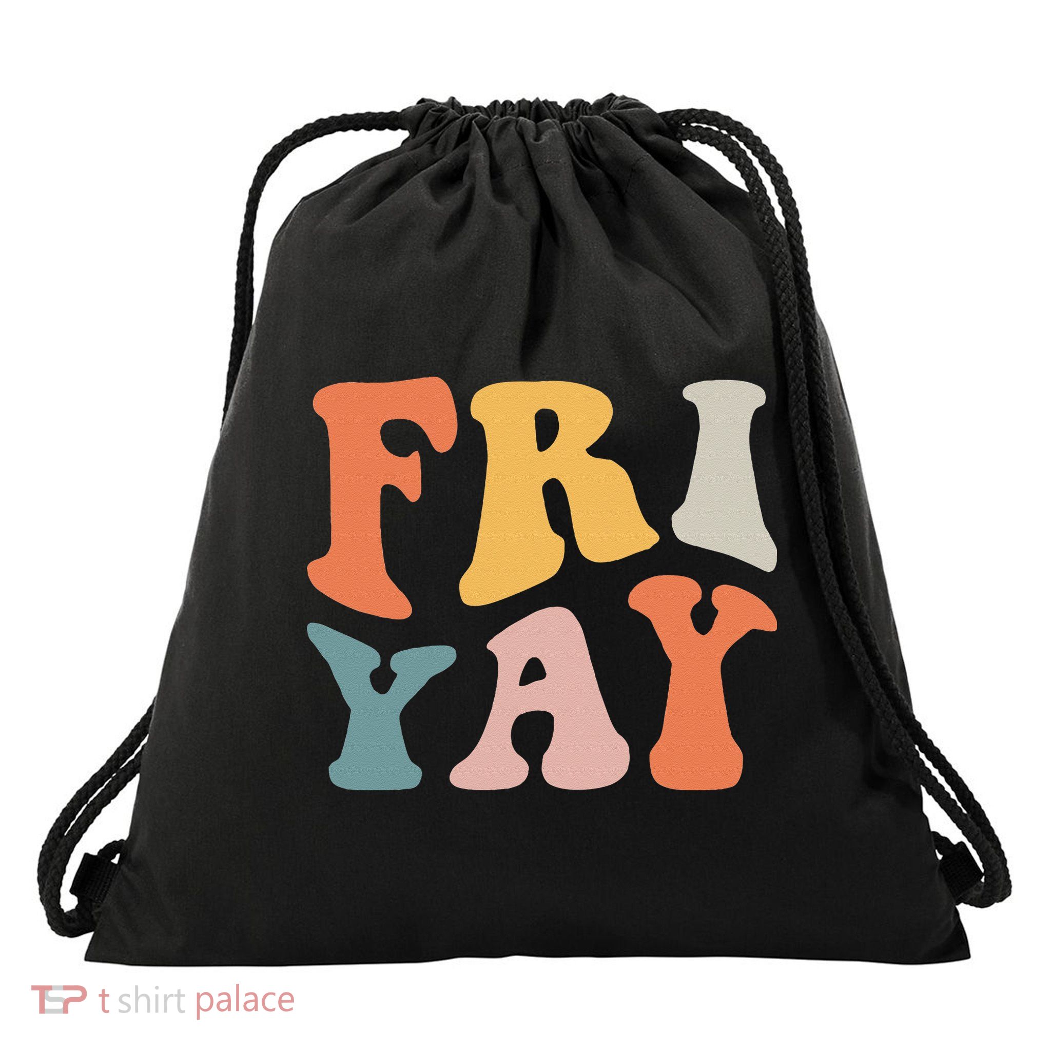 Groovy FriYay! Teachers Weekend Day Of The Week Teachers Drawstring Bag