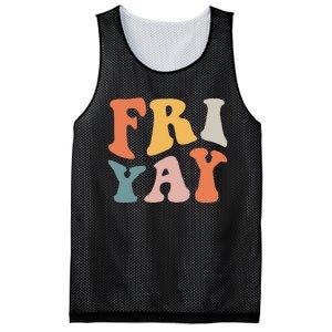 Groovy FriYay! Teachers Weekend Day Of The Week Teachers Mesh Reversible Basketball Jersey Tank