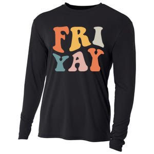 Groovy FriYay! Teachers Weekend Day Of The Week Teachers Cooling Performance Long Sleeve Crew