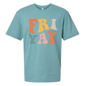 Groovy FriYay! Teachers Weekend Day Of The Week Teachers Sueded Cloud Jersey T-Shirt